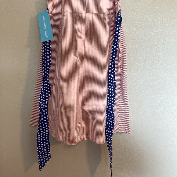 Monday’s Child Red Stripe Seersucker Circle dress - Picture 2 of 6